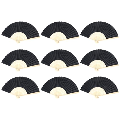 HOODANCOS 9 Stück Teiliges Faltbare Schwarze Papierfächer DIY Bemalbar Klassisch Kreatives Geschenk Dekoration Hochzeit Bühnenrequisiten HOODANCOS 9 Stück Teiliges Faltbare Schwarze Papierfächer DIY Bemalbar Klassisch Kreatives Geschenk Dekoration Hochzeit Bühnenrequisiten von HOODANCOS