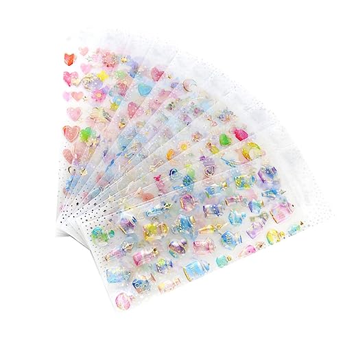HOODANCOS 9 Stück Teiliges Transparente Sticker für Scrapbooking Handwerk und Journals für Alben und Bastelprojekte Wasserfest und Sicher von HOODANCOS