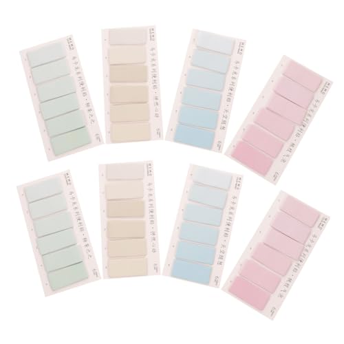 HOODANCOS 960 Stück Bunte Haftnotizen Selbstklebende Index Tabs für Bücher Notizen und Markierungen Wiederverwendbare Memos Verschiedenen Designs für Schule und Büro von HOODANCOS
