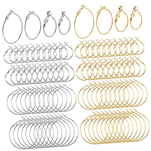 HOODANCOS 96Stücke Ohrringe Runde Metallringe für Schmuckherstellung Hypoallergen Goldfarbene und Silberfarbene Reifen DIY Ohrringe und Dekorationen HOODANCOS 96Stücke Ohrringe Runde Metallringe für Schmuckherstellung Hypoallergen Goldfarbene und Silberfarbene Reifen DIY Ohrringe und Dekorationen von HOODANCOS