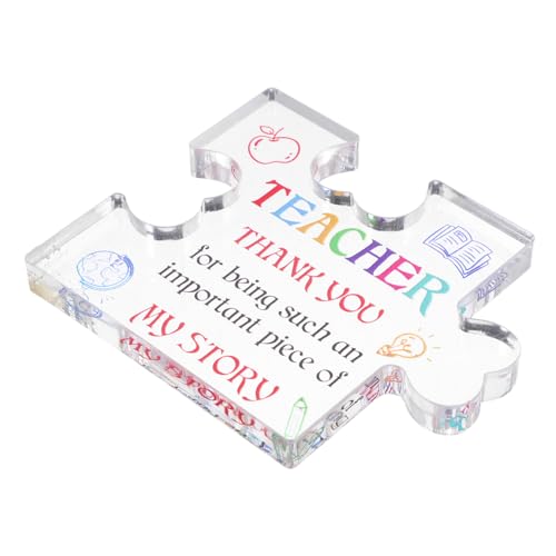 HOODANCOS Acrylic Puzzle Piece Tischdeko Für Lehrer Dankesgeschenk Für Lehrer Transparente Acryl-Dekoration Für Schreibtisch Und Abschlussfeier Minimalistisches Design Für Büro Und HOODANCOS Acrylic Puzzle Piece Tischdeko Für Lehrer Dankesgeschenk Für Lehrer Transparente Acryl-Dekoration Für Schreibtisch Und Abschlussfeier Minimalistisches Design Für Büro Und von HOODANCOS