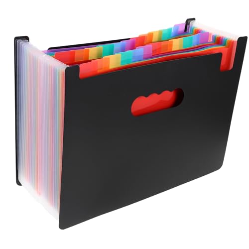 HOODANCOS Aktenordner für Dokumente Bunte Handytasche Fächer Vielseitiger Dokumenten Organizer für Belege Rechnungen Tickets und Leicht und Tragbar für Büro und Zuhause von HOODANCOS