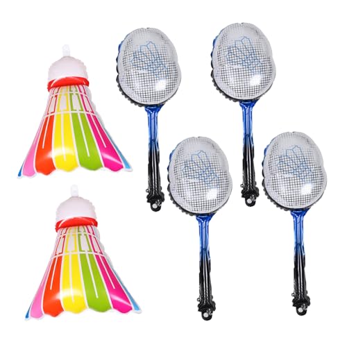 HOODANCOS Aufblasbares Badminton Ballon Set Leichtes Partydekorations set mit Großen Bunten Federball Ballons und Blauen Badmintonschlägern für Kindergeburtstag und Sportliche HOODANCOS Aufblasbares Badminton Ballon Set Leichtes Partydekorations set mit Großen Bunten Federball Ballons und Blauen Badmintonschlägern für Kindergeburtstag und Sportliche von HOODANCOS