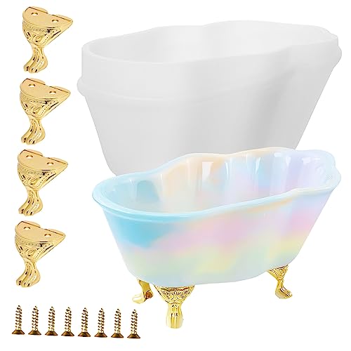 HOODANCOS Badewanne Silikonform Badewannen Epoxidformen Kreativ Herstellung Klein Badeformen Epoxy-gießhandwerk Gießen Silikon Kuchenform Epoxidwarengussformen Kieselgel HOODANCOS Badewanne Silikonform Badewannen Epoxidformen Kreativ Herstellung Klein Badeformen Epoxy-gießhandwerk Gießen Silikon Kuchenform Epoxidwarengussformen Kieselgel von HOODANCOS