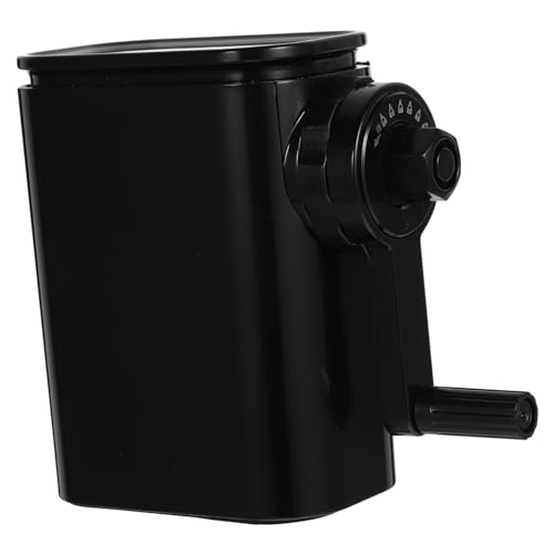 HOODANCOS Bleistiftspitzer manueller Bleistift Bleistiftschärfer Klassenzimmer mechanisch einstellbar Kunst Anspitzer tragbarer Handschärfer für Bleistift Schüler Abs Schwarz von HOODANCOS
