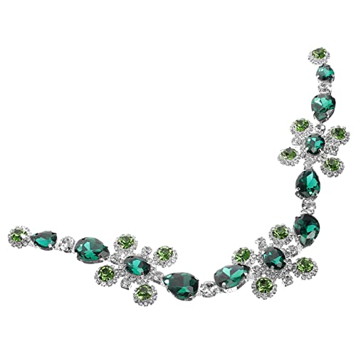 HOODANCOS Blumenkette aus Strass Braut als Dekoration Stellungnahme Zubehör Szene Bräute hochzeitsdeko DIY-Bastel-Patches Kleidung Strasspatch Patches Kristall Green HOODANCOS Blumenkette aus Strass Braut als Dekoration Stellungnahme Zubehör Szene Bräute hochzeitsdeko DIY-Bastel-Patches Kleidung Strasspatch Patches Kristall Green von HOODANCOS