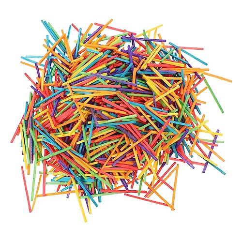 HOODANCOS Bunte DIY Bastelstäbchen für Teiliges für Kreative Handarbeiten für Kindergarten und Zuhause Fördert Denkfähigkeiten und Fantasie von HOODANCOS