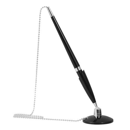 HOODANCOS Business-signatur-stift Filigraner Business-kugelschreiber Schlüssel Groß Form Für Schreibtisch Mit Kette Exekutive Schwarzer Stift Büro Stifte Black Plastik von HOODANCOS