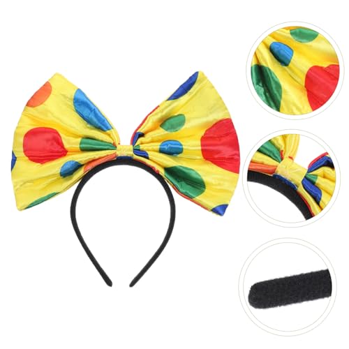 HOODANCOS Clown Haarreif mit Gepunkteter Schleife Leichtes Party Haarband für Erwachsene Passendes Karnevalskostüm Vielseitig für Halloween Cosplay und Mottopartys Einheitsgröße HOODANCOS Clown Haarreif mit Gepunkteter Schleife Leichtes Party Haarband für Erwachsene Passendes Karnevalskostüm Vielseitig für Halloween Cosplay und Mottopartys Einheitsgröße von HOODANCOS