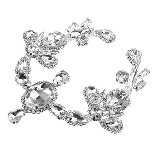 HOODANCOS Dekorativer Kleideraufnäher Schuhe Mit Strass-patches Kleidungsflicken Strassdekore Diy Liefert Schuhe Applikation Schuhe Kleiderdekore Basteln Weiß Legierung von HOODANCOS