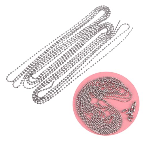 HOODANCOS Edelstahl Kugelkette Durchmesser mit Passenden Verbindungsstücken Silber für Schmuck Basteln Hundemarken Schlüsselanhänger DIY HOODANCOS Edelstahl Kugelkette Durchmesser mit Passenden Verbindungsstücken Silber für Schmuck Basteln Hundemarken Schlüsselanhänger DIY von HOODANCOS