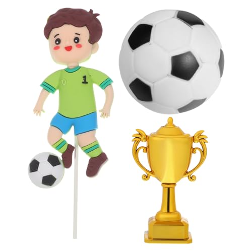 HOODANCOS Fußball Geburtstag Party Deko Fußball Tortendekorationen mit Softgummi Fußballjunge und Pokal Langlebige Farben Einfache Anwendung Vielseitig Einsetzbar für HOODANCOS Fußball Geburtstag Party Deko Fußball Tortendekorationen mit Softgummi Fußballjunge und Pokal Langlebige Farben Einfache Anwendung Vielseitig Einsetzbar für von HOODANCOS