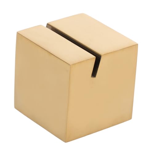 HOODANCOS Goldplated Kartenhalter Tischaufsteller Quadratisch Klein Stabil Vielseitig für Namenskarten Menüs Memo Notizen Hochzeit Geburtstag Party Tischdekoration von HOODANCOS