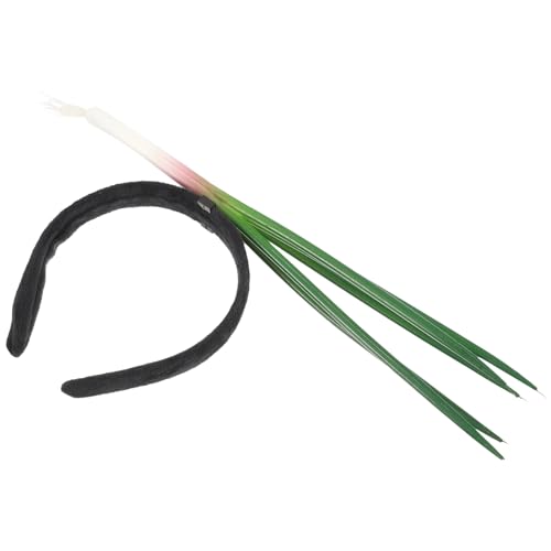 HOODANCOS Grüner Zwiebel Haarreif Lustiges Kostüm Accessoire für Partys Unisex Kreatives Design für Festliche Anlässe Langlebig von HOODANCOS