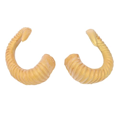 HOODANCOS Halloween Party Stirnband mit Goldenen Schafshörnern Umweltfreundlich Komfortabel Klassisches Halloween-deko Haarreif für Karneval Kostümparty und Festliche Anlässe Mittelgroß von HOODANCOS