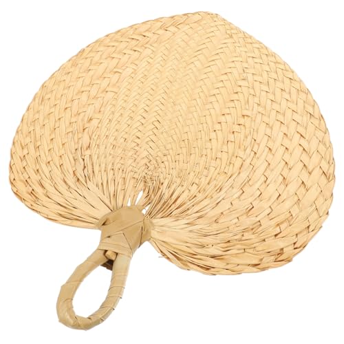 HOODANCOS Handgewebter Handfächer Leichter Tragbarer Sommer Fächer Natürlicher Kühlventilator Dekorativer Wandbehang Handgemacht Geeignet für Outdoor Büro Schlafzimmer von HOODANCOS