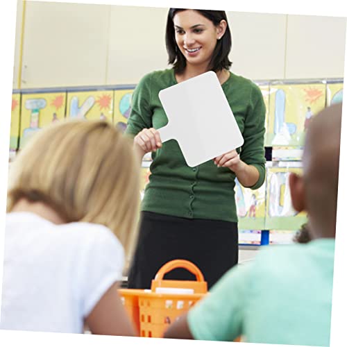 HOODANCOS Handheld Dry Erase Answer Board Seitig Beschreibbar Abwischbar Klassenzimmer Whiteboard Paddle Leichtes Schreibboard für Unterricht Voting und Spiele Teilig mit Stift von HOODANCOS