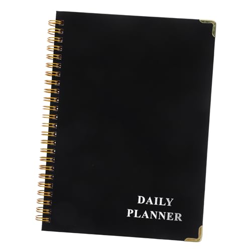 HOODANCOS Haushaltsbuch Schwarz Notizbuch gefüttert mit Notebook-Spirale regiert Mehrzweck-Notizblock Planungsbuch Home Notebook Zeitschrift Tagebuch Notizblock Eisen Black von HOODANCOS