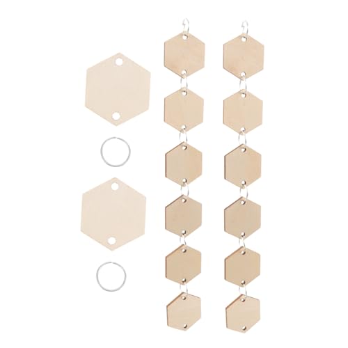 HOODANCOS Holzanhänger Multifunktionale Handwerksdekoration mit Ringen für DIY Projekte für Schlüssel Taschen und Heimdekoration HOODANCOS Holzanhänger Multifunktionale Handwerksdekoration mit Ringen für DIY Projekte für Schlüssel Taschen und Heimdekoration von HOODANCOS
