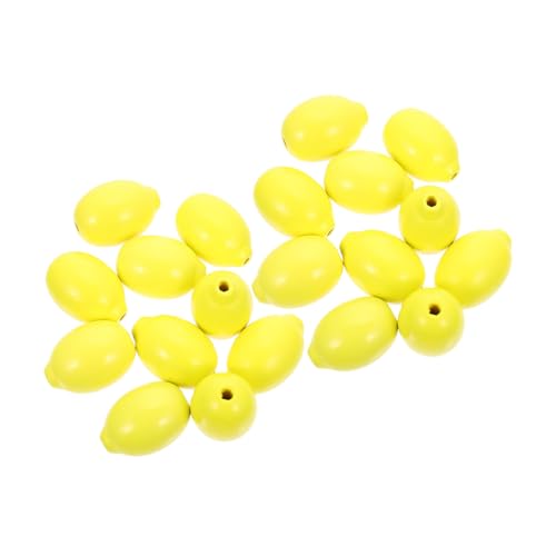 HOODANCOS Holzperlen-set Zum Basteln 50 Stück Zitronenperlen Heimdekor-zubehör Einfach Zu Montierendes Perlen-set von HOODANCOS