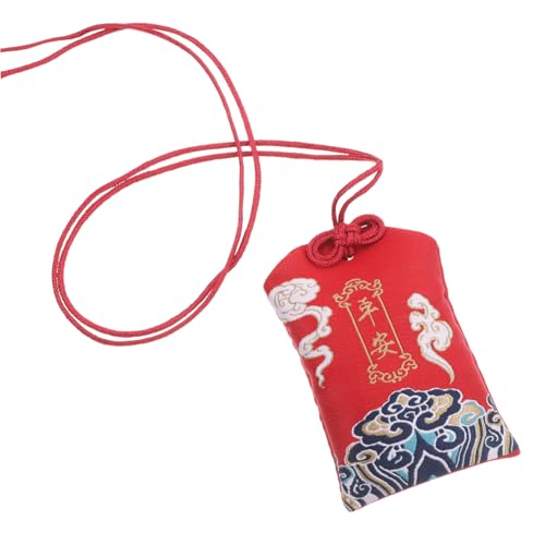 HOODANCOS Japanisches Omamori Glücksbringer Amulett Rote Segenstasche Traditioneller Schutz Anhänger Für Auto Wohnkultur Geschenkideen Neujahr Deko HOODANCOS Japanisches Omamori Glücksbringer Amulett Rote Segenstasche Traditioneller Schutz Anhänger Für Auto Wohnkultur Geschenkideen Neujahr Deko von HOODANCOS