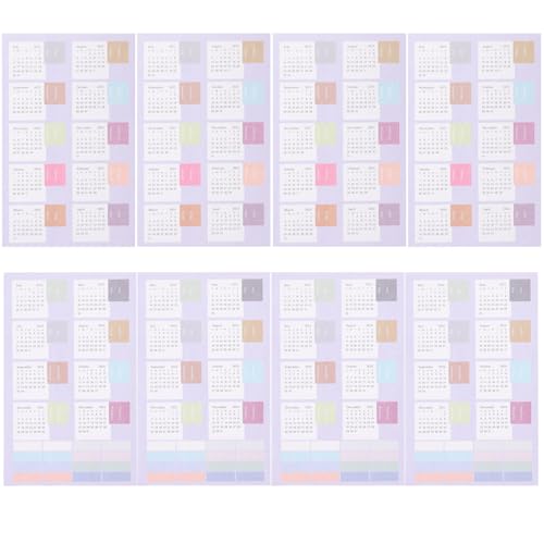 HOODANCOS Kalender Aufkleber 4 Blätter Selbstklebende Monatsregister für Planer Notizblock Bürobedarf Bunte Datumsaufkleber HOODANCOS Kalender Aufkleber 4 Blätter Selbstklebende Monatsregister für Planer Notizblock Bürobedarf Bunte Datumsaufkleber von HOODANCOS