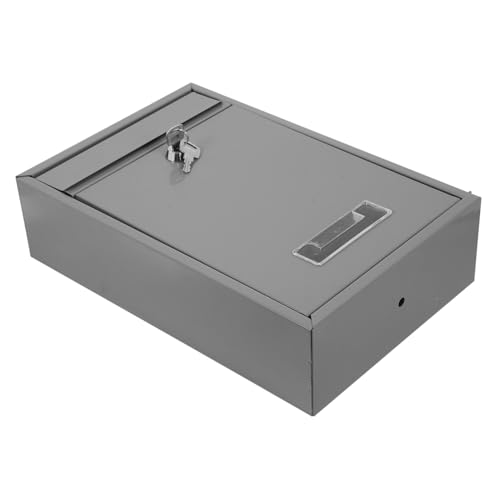 HOODANCOS Kasten Wandhängender Briefkasten Spendenboxen für Fundraising Abschließen von Briefkästen für den Außenbereich Briefkästen im Freien Briefkästen für draußen Weißblech Grey HOODANCOS Kasten Wandhängender Briefkasten Spendenboxen für Fundraising Abschließen von Briefkästen für den Außenbereich Briefkästen im Freien Briefkästen für draußen Weißblech Grey von HOODANCOS