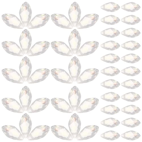 HOODANCOS Kristallperlen Perlen Zur Schmuckherstellung: 100 Stück Halskettenanhänger Lose Perlen Abstandshalter Glasperlen Diy-Schmuckanhänger-Zubehör von HOODANCOS