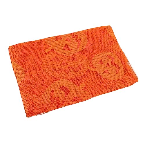 HOODANCOS Kürbis Tischläufer Pastell Dekor Halloween Tischflagge Süßer Halloween Tischläufer Gruselige Läufer Kürbisse Spitze Tischdecke Gruselige Tischdecke von HOODANCOS