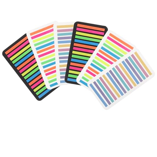 HOODANCOS Lesezeichen Bunte Haftstreifen für Bücher Transparente Annotationstabs für Effektives Lesen Praktische Markierungsstreifen Verschiedenen Farben für Schule und Büro von HOODANCOS