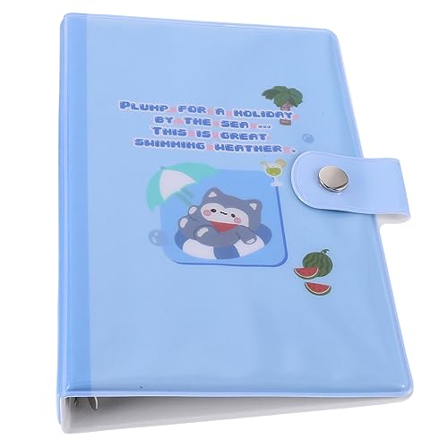 HOODANCOS Loseblatt PVC-Speicherbuch Bindemittel Album Drei-Ring-Ordner Dokumentenordner Notizblock dekorativer Ordner DIY-Ordnerhülle süßer Ordner ästhetischer Binder Plastik Sky-blue HOODANCOS Loseblatt PVC-Speicherbuch Bindemittel Album Drei-Ring-Ordner Dokumentenordner Notizblock dekorativer Ordner DIY-Ordnerhülle süßer Ordner ästhetischer Binder Plastik Sky-blue von HOODANCOS
