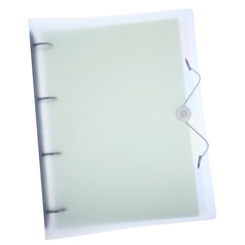 HOODANCOS Mappe Büro Loch Abdeckung Dokumentieren Unterlagen Ordner Bindemittel Lose Dateiorganisator Binderschale Binder-notizbuch-cover Planerschalen Notizblock-hülle Plastik Blau von HOODANCOS
