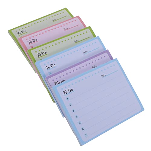 HOODANCOS Memo Pads Teiliges Abreißbare Notizen für Schule und Büro Praktische Haftnotizen Verschiedenen Farben für To Do Listen und Kreative Zufällige Farbe Zufällige Farbe von HOODANCOS