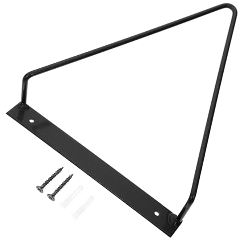 HOODANCOS Metall Wandregal Dreieckiger Wandhalter Schallplattenhalter Magazinhalterung Schwarz Wandmontage Aufbewahrung für Vinylplatten Bücher und Dokumente von HOODANCOS