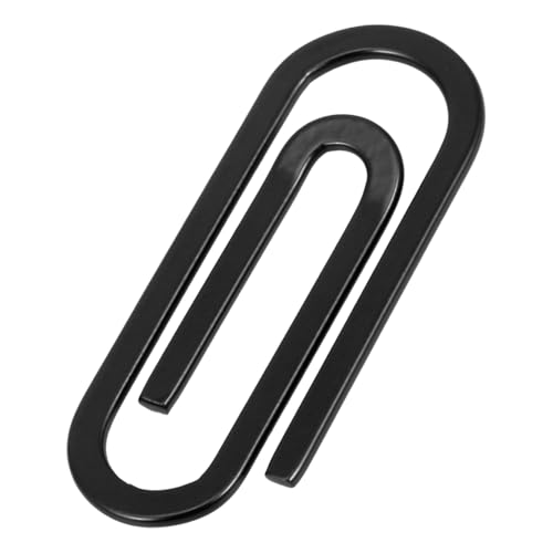 HOODANCOS Metallkartenclip verschiedene Büroklammern Schlüssel Clips dokumentieren geformt Büroklammer fürs Büro Papierclip Office-Dokumentenklammern Rostfreier Stahl Black von HOODANCOS