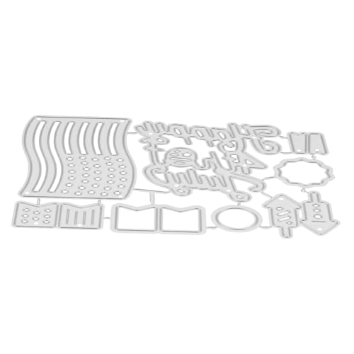 HOODANCOS Metallmesserform Scrapbooking Scrapbook Stanzformen selber machen Stecklinge geprägt Kartenherstellung stirbt Stanzformen aus Metall Stahl mit hohem Kohlenstoffgehalt Silber von HOODANCOS