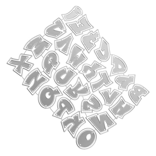 HOODANCOS Metallstanzformen Zum Basteln Prägen Scrapbooking Stanzformen Schablonenstanzformen Zum Kartenmachen Buchstabenstempel Für Ton Blätter Metallstanzformen HOODANCOS Metallstanzformen Zum Basteln Prägen Scrapbooking Stanzformen Schablonenstanzformen Zum Kartenmachen Buchstabenstempel Für Ton Blätter Metallstanzformen von HOODANCOS