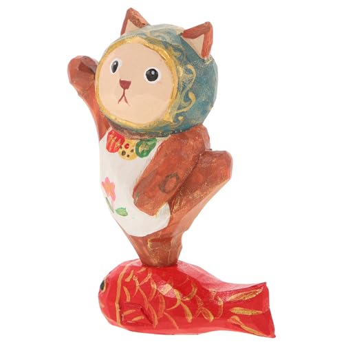 HOODANCOS Mini-Holzverzierungen Katzenfiguren realistisch elegant Holzschnitzerei-Ornament Katzenskulptur Holzhandwerk Schnitzfigur aus Holz DIY -Holzornamente hölzern HOODANCOS Mini-Holzverzierungen Katzenfiguren realistisch elegant Holzschnitzerei-Ornament Katzenskulptur Holzhandwerk Schnitzfigur aus Holz DIY -Holzornamente hölzern von HOODANCOS