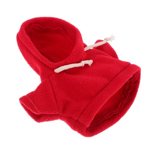 HOODANCOS Niedliche Kleidung für Plüschbären und Stofftiere Roter Hoodie für Puppen für DIY Projekte Fördert Kreativität und Vorstellungskraft aus Weichem und Bequemem Material Perfektes von HOODANCOS