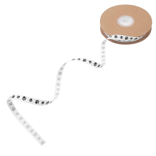 HOODANCOS Niedliches Band Mit Pfotenabdruck: Geschenkband Mit Tiermuster, Polyesterschleife Zum Basteln Und Für Partydekorationen, 20 Yard HOODANCOS Niedliches Band Mit Pfotenabdruck: Geschenkband Mit Tiermuster, Polyesterschleife Zum Basteln Und Für Partydekorationen, 20 Yard von HOODANCOS