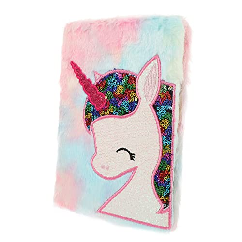 HOODANCOS Niedliches Plüsch Notizbuch Einhorn für Mädchen Kreatives Tagebuch Tragbar für Schule Büro und Reisen Pastell Färbung Perfektes für Junge Mädchen von HOODANCOS