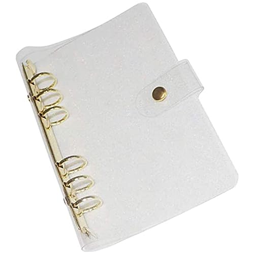 HOODANCOS Notebook Cover Transparent PVC Schnellhefter mit Metallknopf Wiederbefüllbarer Bindemappen Schutz für Notizen Tagebuch Büro und Schule von HOODANCOS