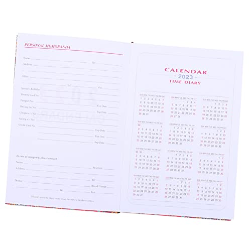 HOODANCOS Notizbuch Gefüttert Pads Täglicher Planer Tasche Für Klein Notizbilder Led Schule Notizen Kompakter Notizblock Hausaufgabenplaner Weißes Offsetpapier Rot von HOODANCOS