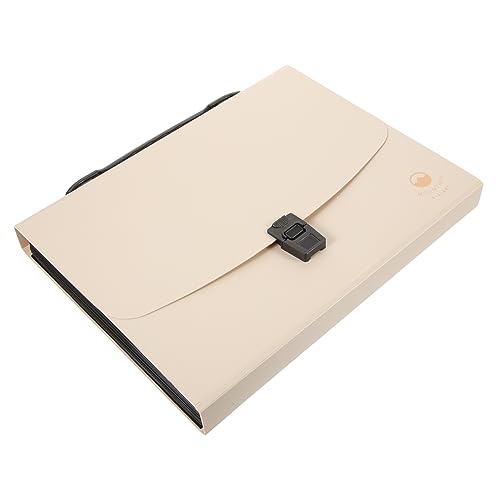 HOODANCOS Ordner Office -Paket tragbar erweiterbarer Ordner mit Trennwänden Schule Büroorganisation Quittungsdatei-Organizer Dokumentinhaber Office-Datei-Organizer Konzertina-Datei pp Beige von HOODANCOS