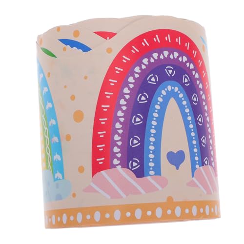 HOODANCOS Pastellfarbene Rainbow Bulletin Board Border DIY Zuschneidbar Bunte Herz Punktemuster Stilvolle Pinnwand Dekoration für Klassenzimmer Vielseitig Einsetzbar und Einfach Anzubringen von HOODANCOS