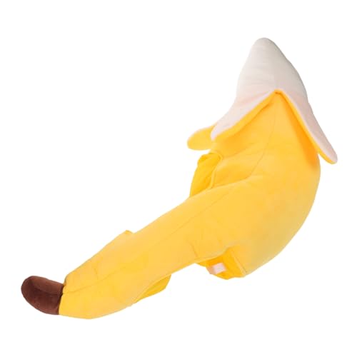 HOODANCOS Plüsch Banane Hut Kuscheliges Kopfzubehör Weiches Kostüm Party Accessoire Für Erwachsene Tropische Themen Halloween Cosplay Verkleidung Spaßiger Fotorequisit von HOODANCOS