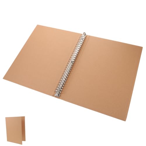 HOODANCOS Ringbuch Cover aus Kraftpapier Nachfüllbarer Ordner Dünner Ringbinder für Loseblattsammlungen Exquisites und Langlebiges Design für Notizen und Dokumentenschutz von HOODANCOS