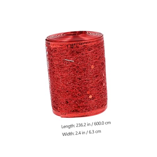 HOODANCOS Rotes Glitzernetz Dekoband Breit Glitzerndes DIY Geschenkband für Weihnachtsbaum Party und Geburtstagsdeko Hochwertiges Glatte Oberfläche Kreative Bastelideen HOODANCOS Rotes Glitzernetz Dekoband Breit Glitzerndes DIY Geschenkband für Weihnachtsbaum Party und Geburtstagsdeko Hochwertiges Glatte Oberfläche Kreative Bastelideen von HOODANCOS