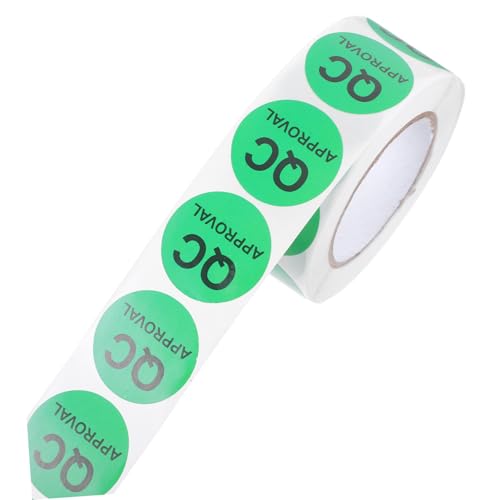 HOODANCOS Rundes Qc Prüfetiketten Selbstklebend mit Schwarzem Text Haftstark Sichtbar für Qualitätskontrolle Einfache Anwendung für Lager und Produktion Qualitätsprüfungsaufkleber HOODANCOS Rundes Qc Prüfetiketten Selbstklebend mit Schwarzem Text Haftstark Sichtbar für Qualitätskontrolle Einfache Anwendung für Lager und Produktion Qualitätsprüfungsaufkleber von HOODANCOS