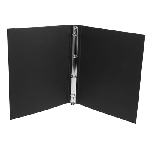 HOODANCOS Schlanker A4-ringordner Notizbuchhüllen Abdeckung Notizbuch Zeitschrift Behälter Binder Notebook Wiederverwendbar Notizbuch Binder Ringbuch Notizbücher Kraftpapier Schwarz von HOODANCOS
